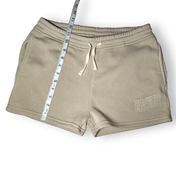 Brooklyn Cloth Tan Self Love Club Cropped Crewneck And Shorts Women’s Medium - Picture 11 of 13